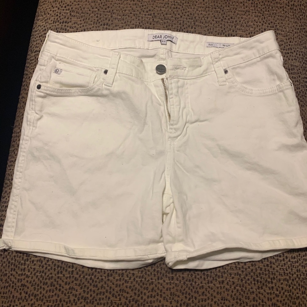 Dear John white denim shorts